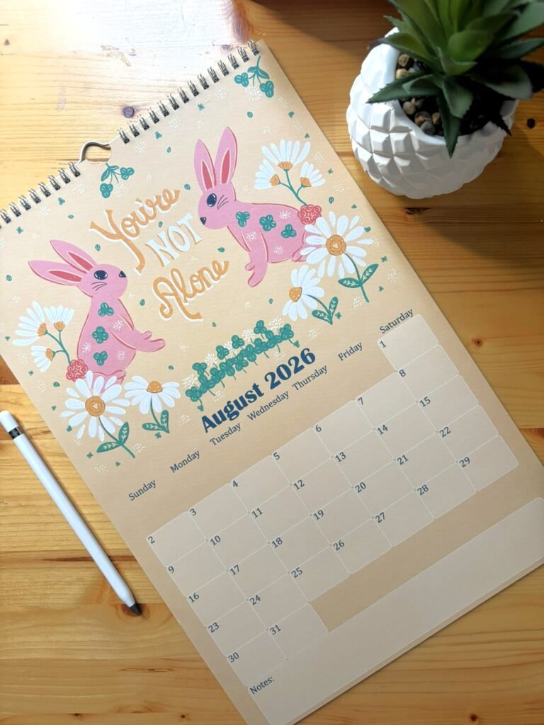 2026-2027 Folk Art: Friends and Florals Wall Calendar