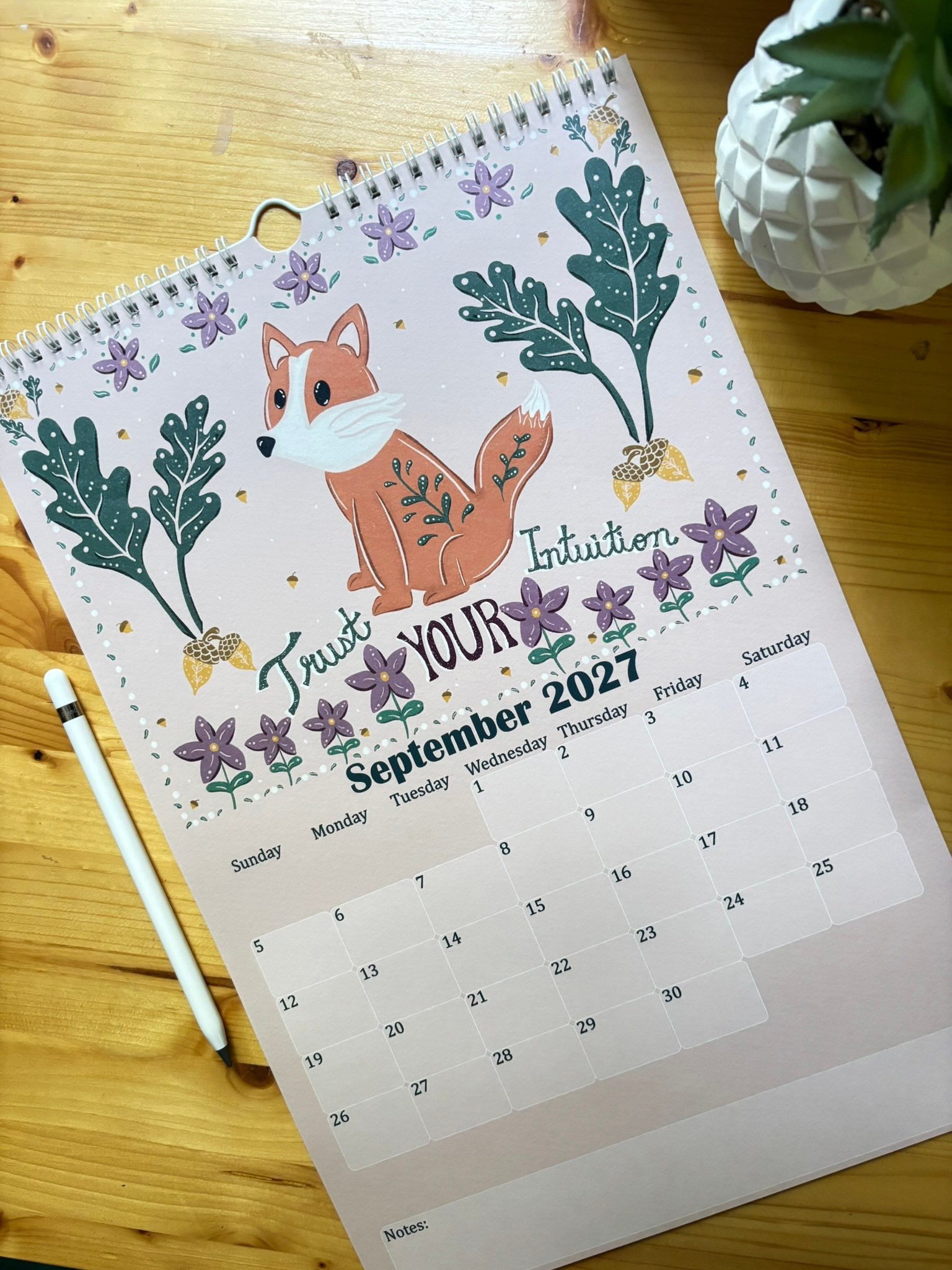 Folk Art: Friends and Florals 2027 Wall Calendar - Image 9