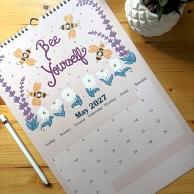 Folk Art: Friends and Florals 2027 Wall Calendar